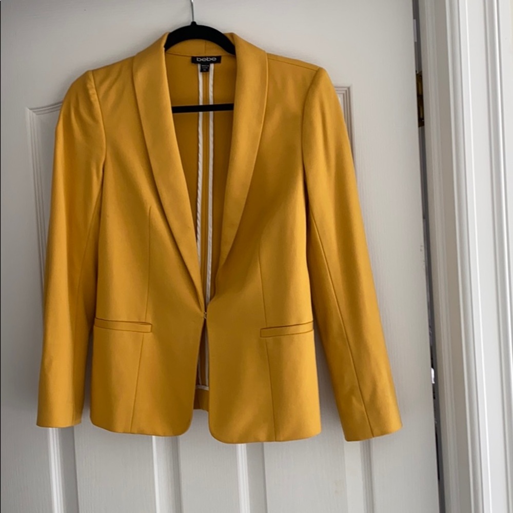Bebe Marigold Mustard Yellow Blazer XS